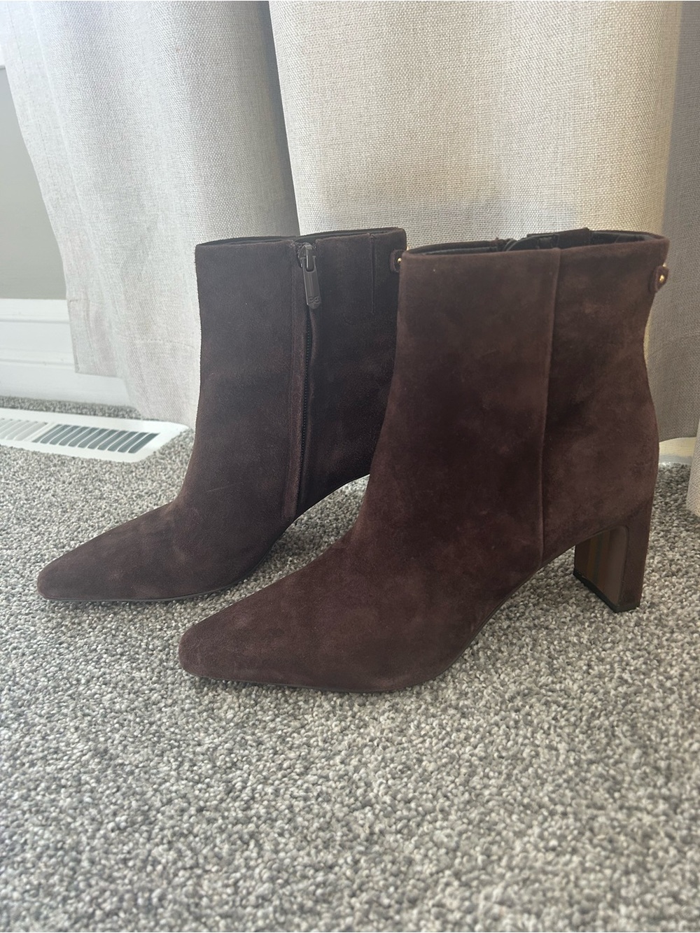 Sam Edelman Brown Suede Boots - Classic Block Heel